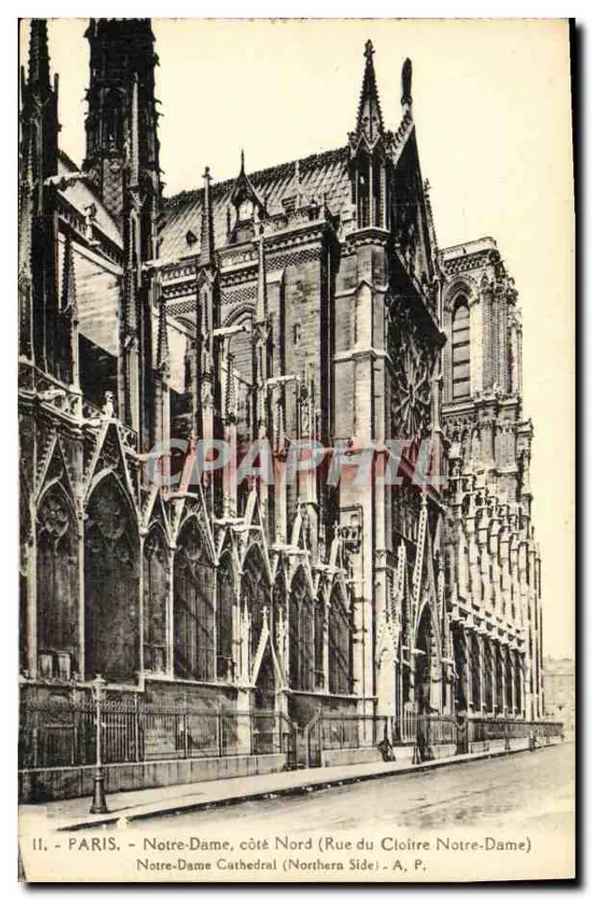 Paris - Notre-Dame, Nordseite (Rue du Cloître Notre-Dame) — A. P. - Vorderseite