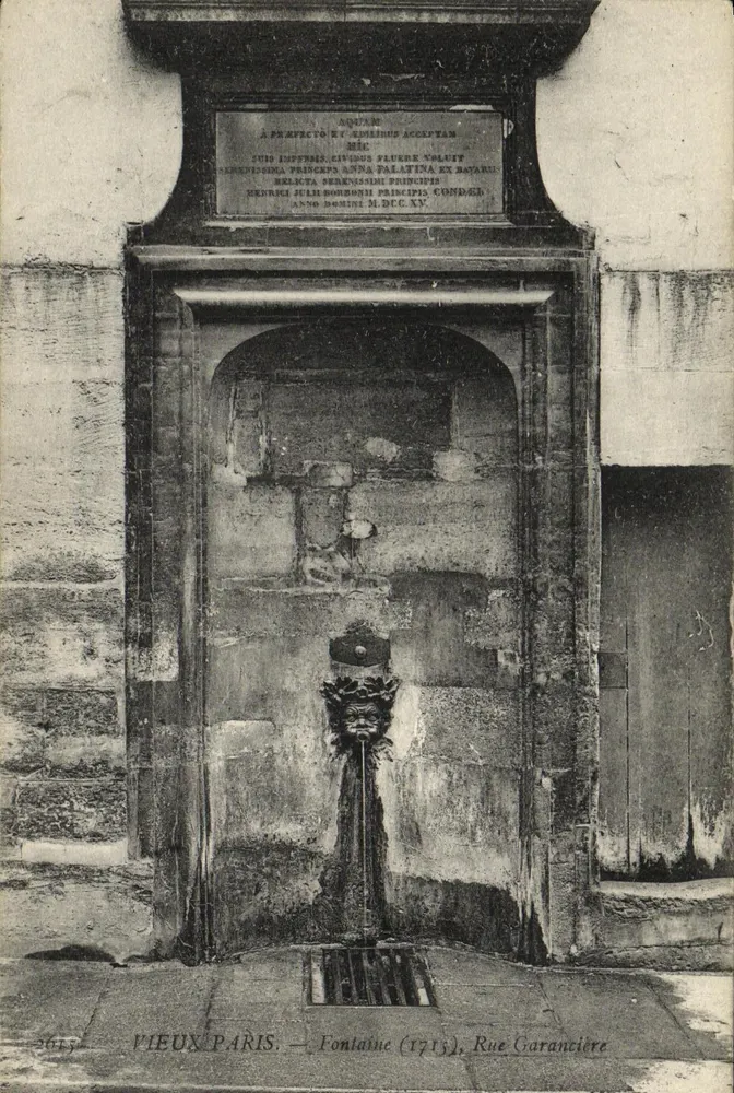 Fontaine (1715) — Rue Garancière — Altes Paris - Vorderseite
