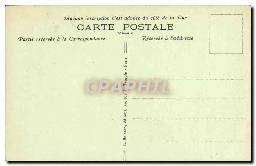 Paris - Igreja de São Germain de Charonne — editor L. Bossson, n° 182 - Verso