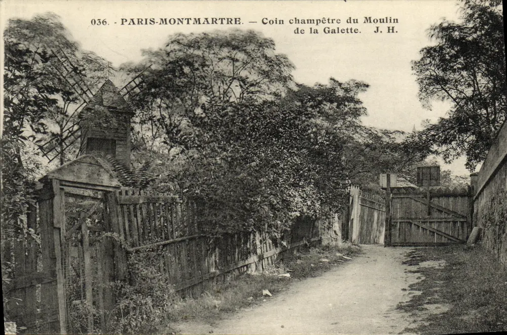 Paris-Montmartre — Landwirtschaftlicher Bereich des Moulin de la Galette. J. H. - Vorderseite