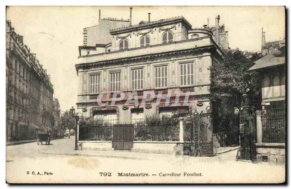 Montmartre — Cruzeiro Frochot — G. C. A., Paris - Frente