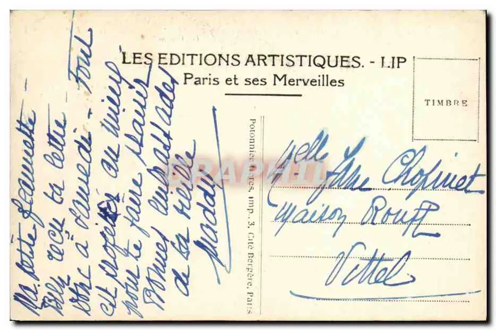 Paris — Montmartre (18e) — A Rue Custine (Geral em chefe 1740-1793) — Edições Artísticas - Verso