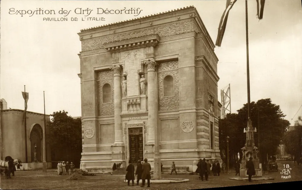 Ausstellung der dekorativen Künste — Pavillon Italiens — J.A.N. Paris 18 - Vorderseite