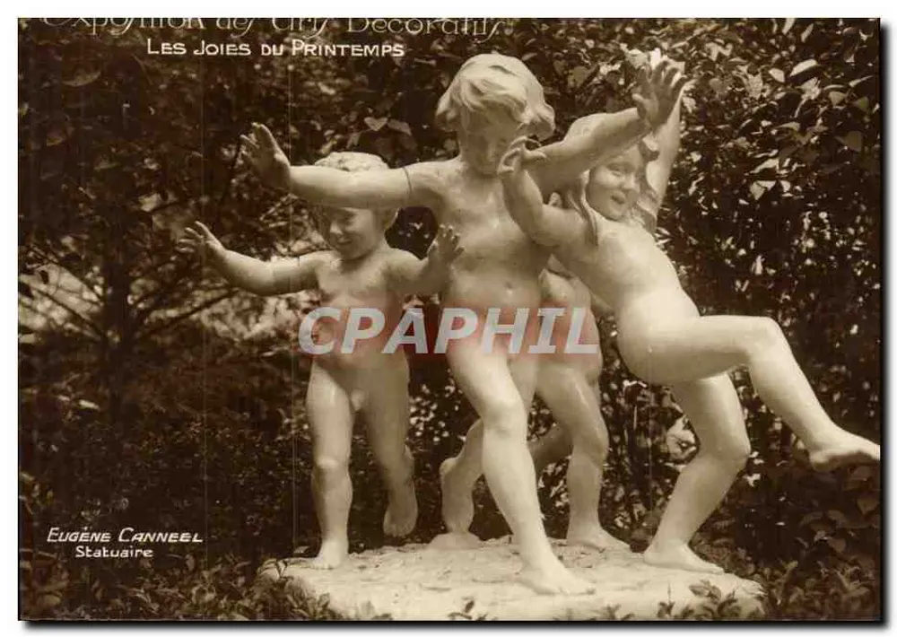 Die Freuden des Frühlings — Ausstellung für Dekorative Kunst — Eugène Canneel, Bildhauer - Vorderseite