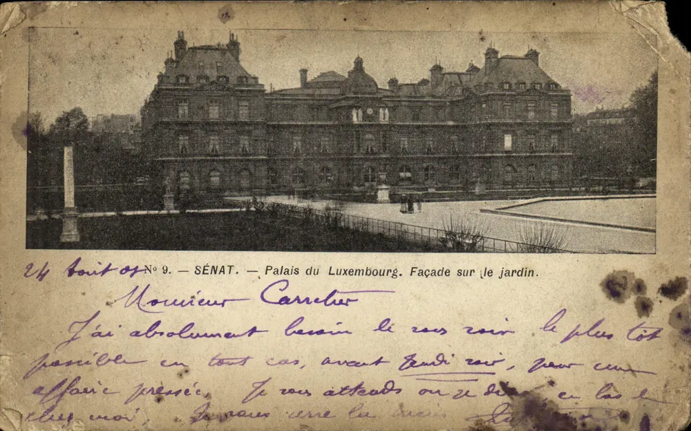 Palais du Luxembourg — Façade sur le jardin — SÉNAT, No 9 - Vorderseite