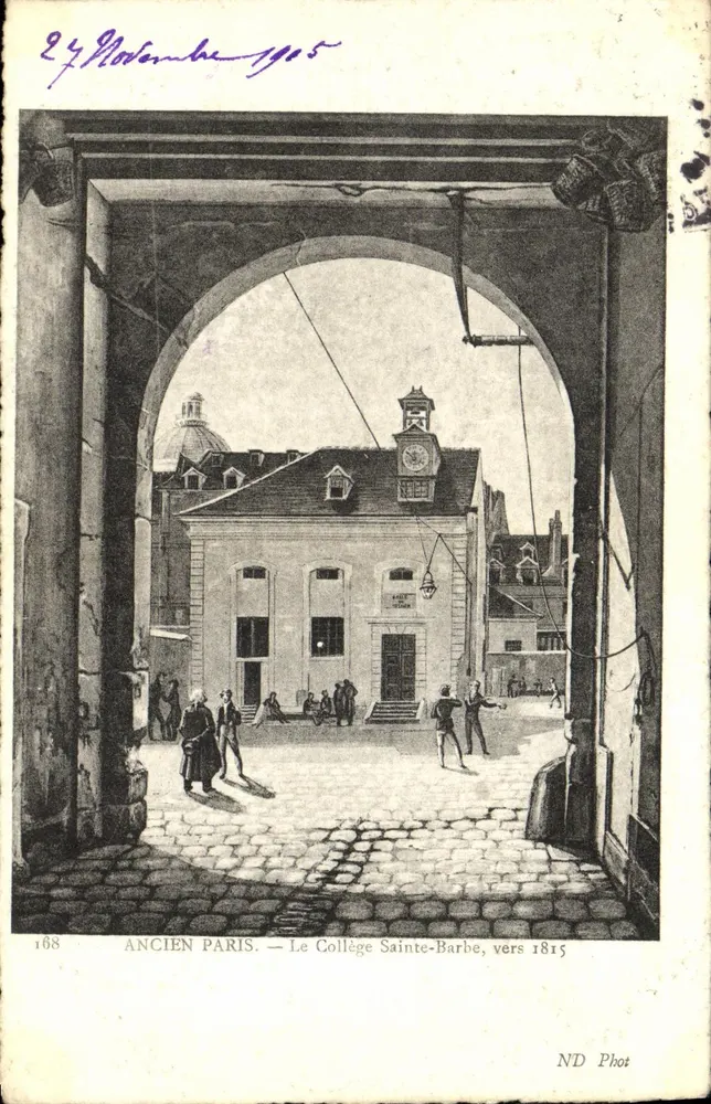 Ancient Paris — Das Collège Sainte-Barbe, um 1815 — ND Phot, n° 168 - Vorderseite