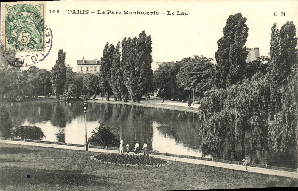 PARIS — O Parque Montsouris — O Lago — C.M. n°169 - Frente
