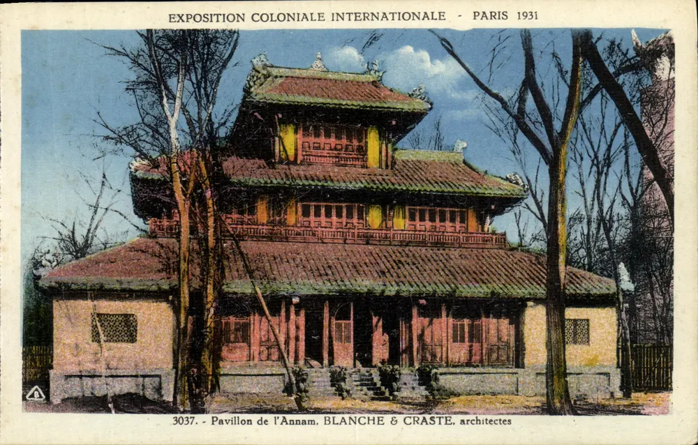 Pavillon de l'Annam — Internationale Kolonialausstellung, Paris 1931 — BLANCHE & CRASTE, Architekten - Vorderseite