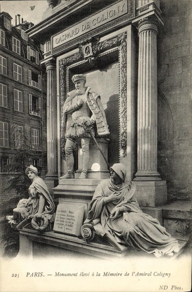 Paris — Monument zur Erinnerung an den Admiral Coligny — ND Pbot. - Vorderseite