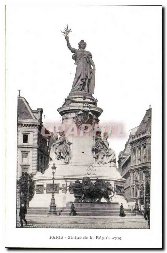 Paris - Estátua da República — editor não visível, número de série não legível - Frente