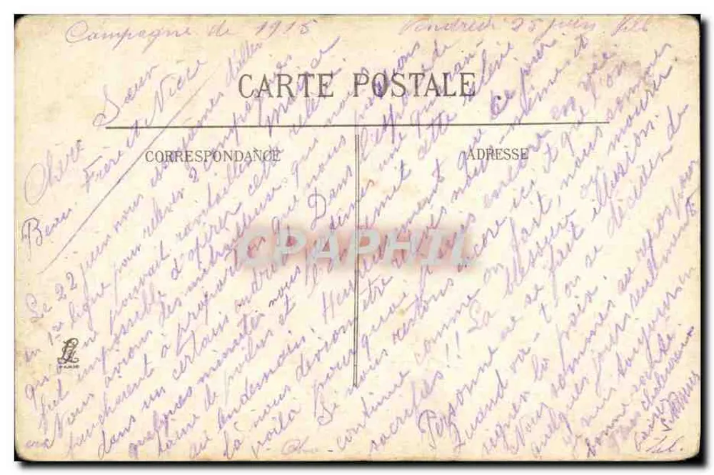 Senlis — Hotel du Nord in Flammen — anonymer Verlag, Nr. 328 - Rückseite