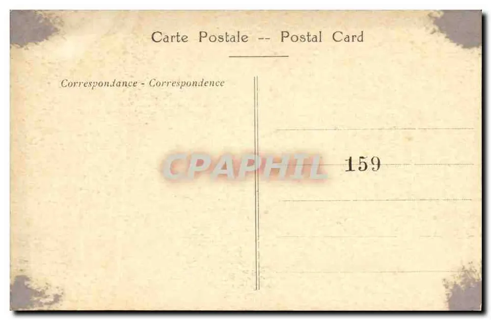 Reims nach dem Bombenangriff — Krieg 1914 — H B - Rückseite