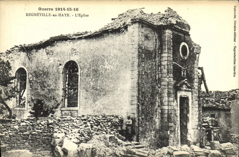 Regnéville-en-Haye — Die Kirche — zerstört während des Krieges 1914-16 — Verleger Rebonte, Buchhändler-Verleger - Vorderseite