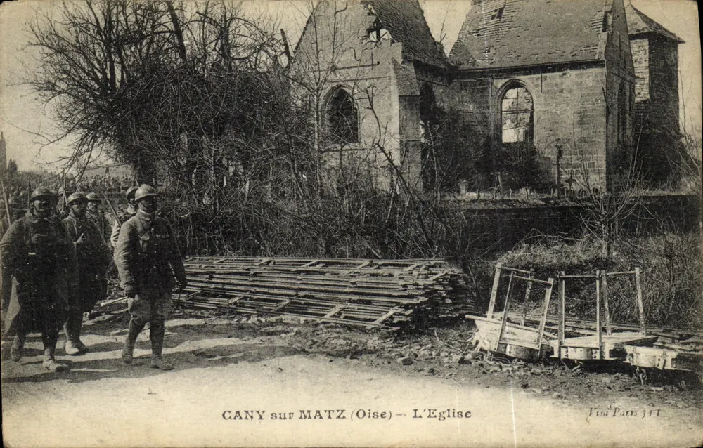Cany-sur-Matz (Oise) — L'Église détruite — Visd Paris 311 - Vorderseite