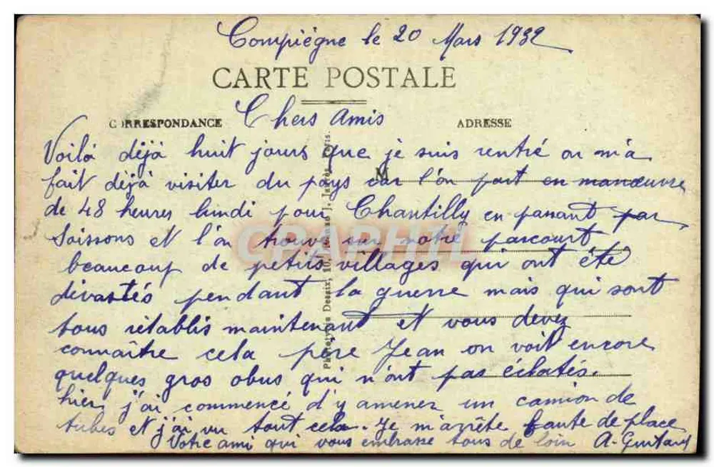 Cany-sur-Matz (Oise) — L'Église détruite — Visd Paris 311 - Rückseite