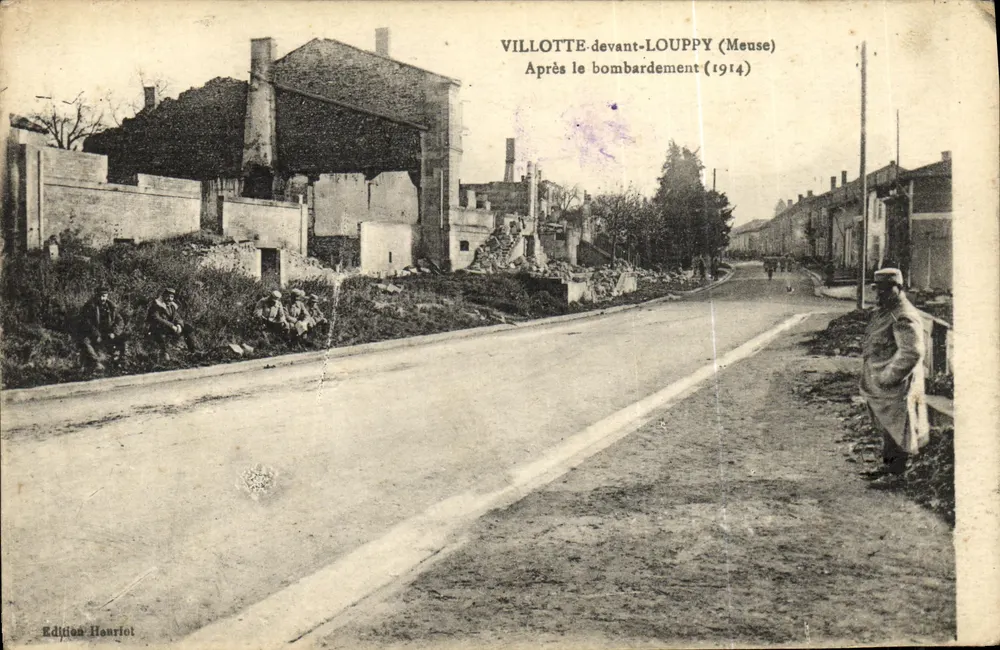 Villotte-devant-Louppy (Meuse) — Nach dem Bombardement (1914) — Edition Houriol - Vorderseite