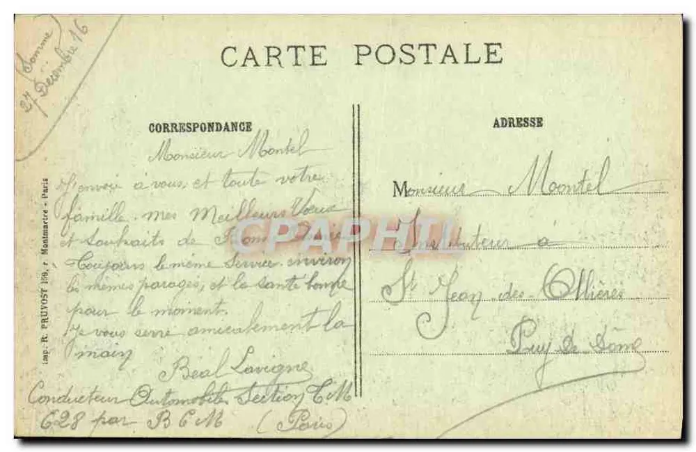 Die Straße von Comblès nach Guillemont — Franco-Britische Offensive — Comblès (Somme) - Rückseite