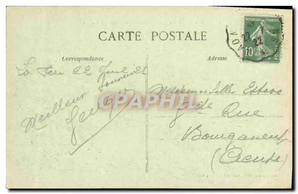 La Fère destruída (Aisne) — O Cemitério Profanado — Charles Léon, editor, n° 210 - Verso