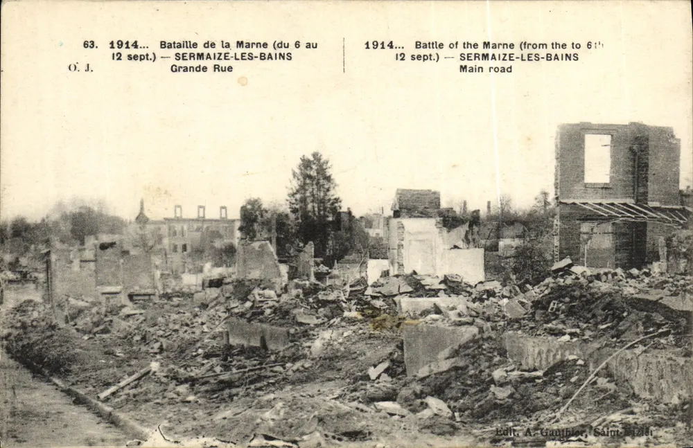 Sermaize-les-Bains — Details der Schlacht an der Marne (6-12. Sept. 1914) — Verlag A. Ganyhler, Saint-Mihiel - Vorderseite