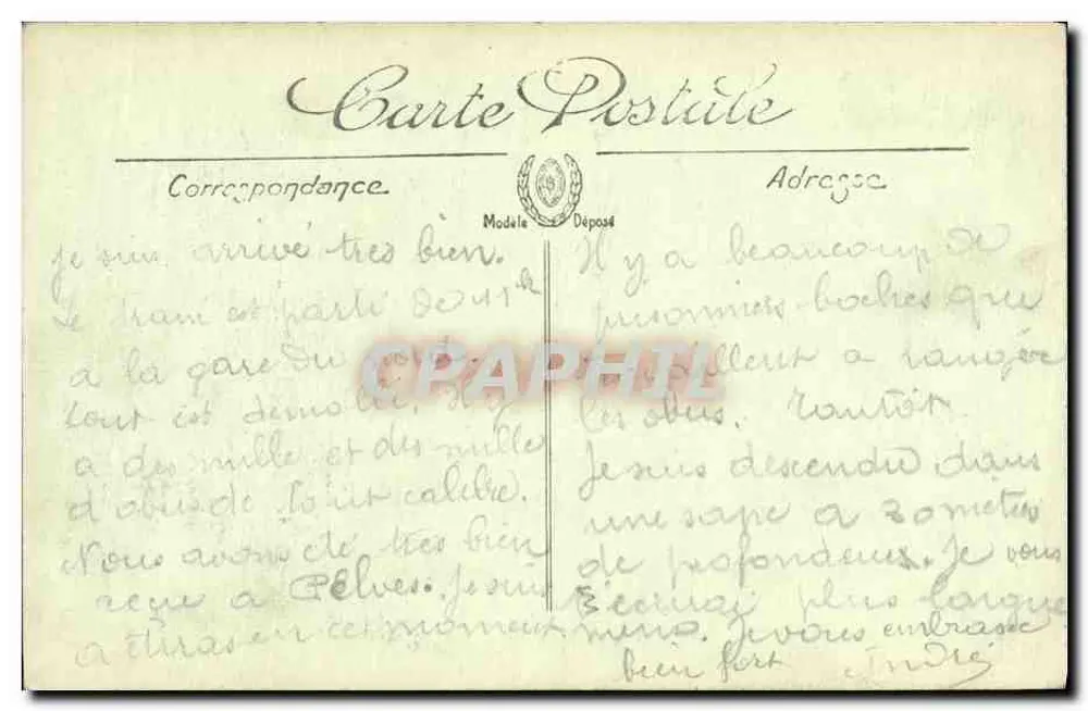 Saint-Sauveur-lez-Arras — Schloss des Herrn Létoile zerstört — Edition Fernand Benoît, n° 2709 - Rückseite