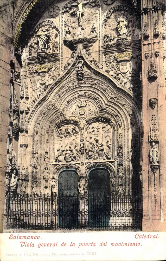 Salamanca — Allgemeiner Blick auf das Mausoleumstor — Purger & Cie, München, Photophromickarte 2867 - Vorderseite