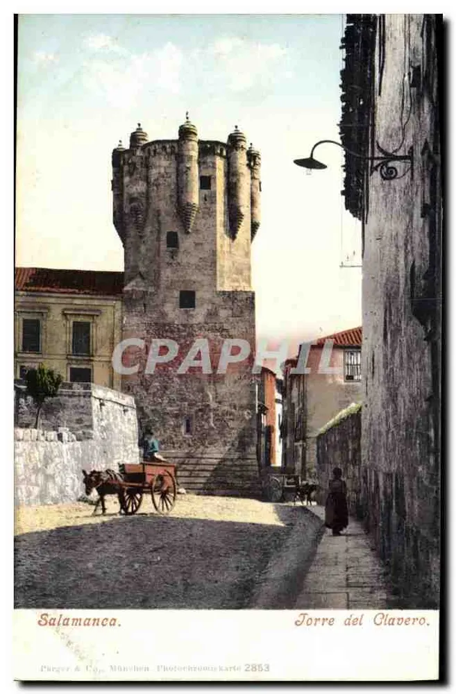 Salamanca — Ansicht der Claverero-Turm — Pürgez & Co., München, Antike Ansichtskarte 2853 - Vorderseite