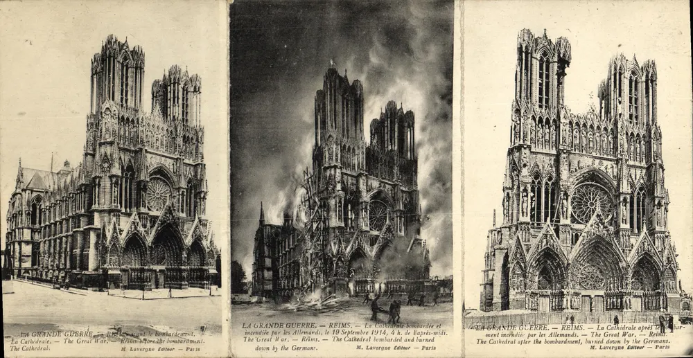 A Catedral de Reims — A Grande Guerra — M. Lavergne Editor — Paris - Frente