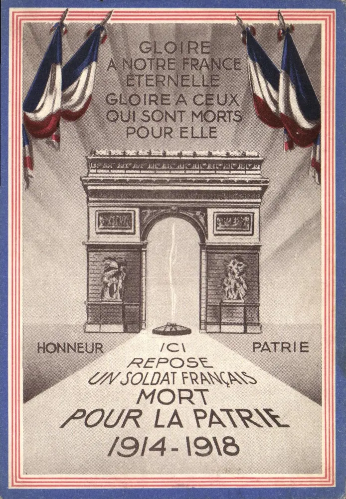 Arc de Triomphe — Hommage an die französischen Soldaten, die für das Vaterland gestorben sind - Vorderseite