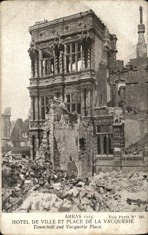Stadthaus und Place de la Vacquerie — Arras — Visé Paris N° 727 - Vorderseite