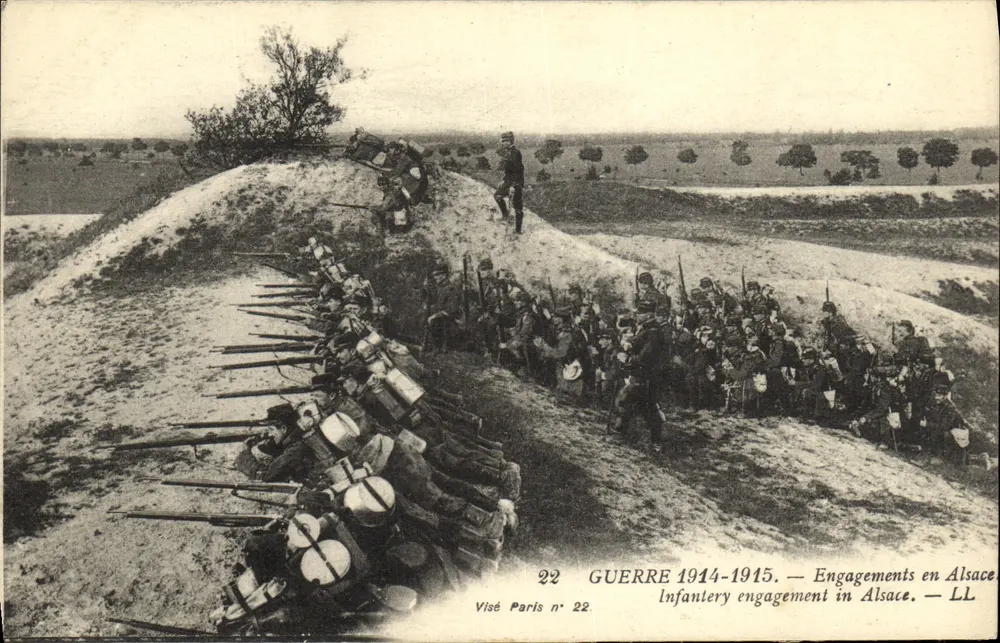 Einsätze in Elsass — Krieg 1914-1915 — gestempelt Paris n° 22 - Vorderseite