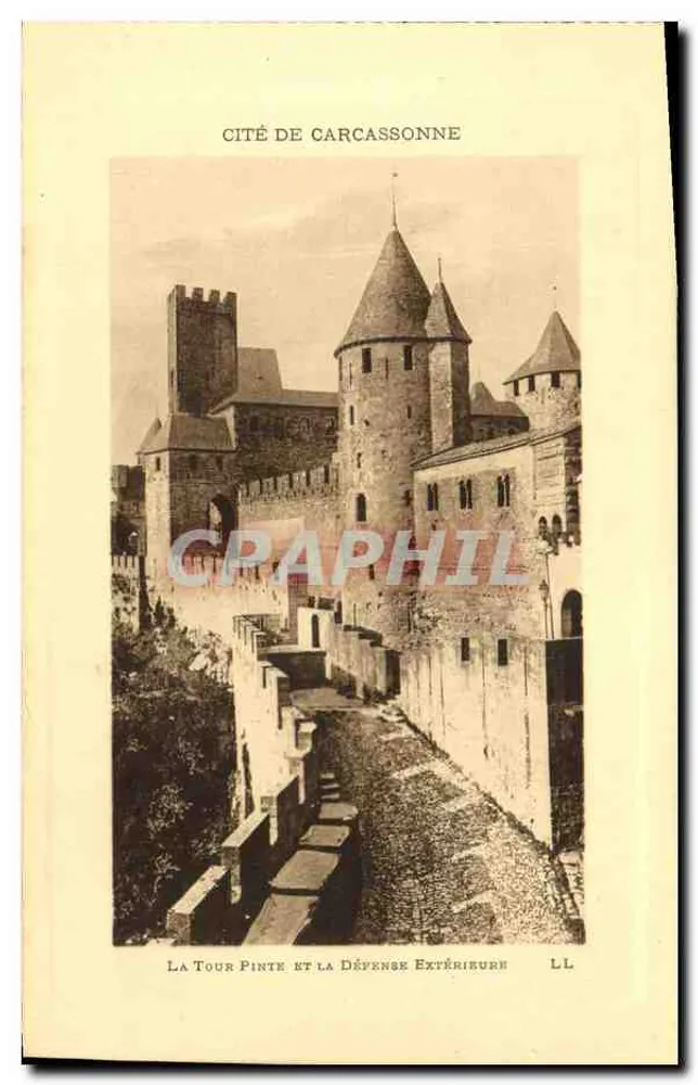 Die Pinte-Turm und die äußere Verteidigung — Cité de Carcassonne — LL - Vorderseite