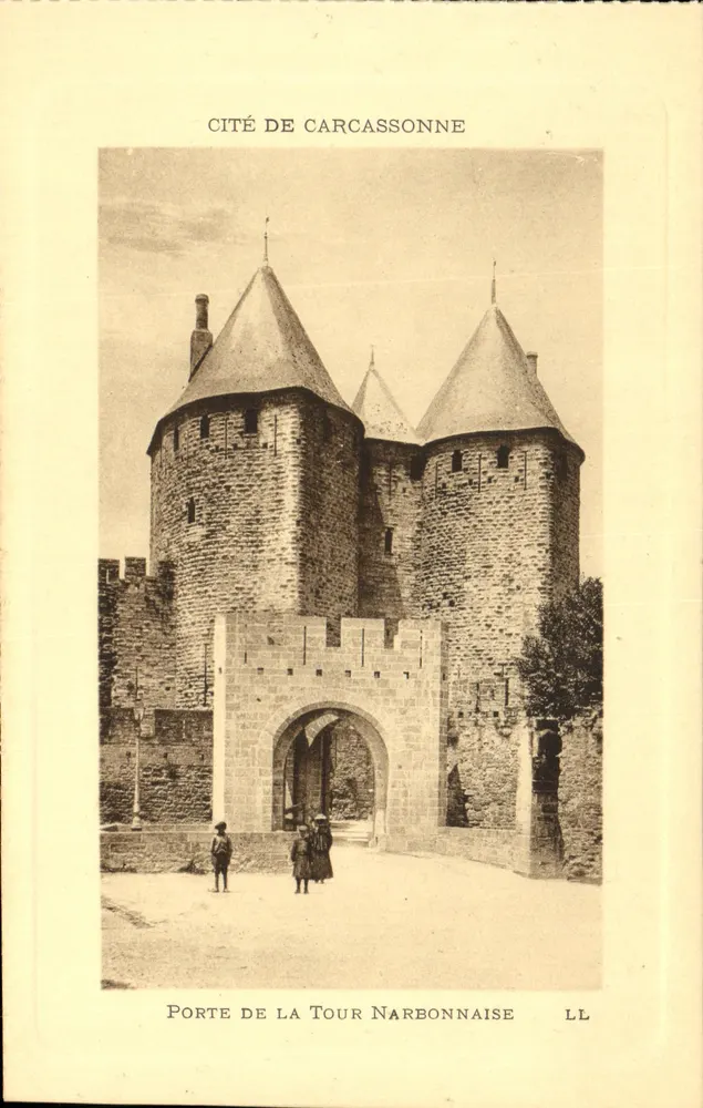 Tor der Narbonnaise-Turm — Cité de Carcassonne — LL - Vorderseite