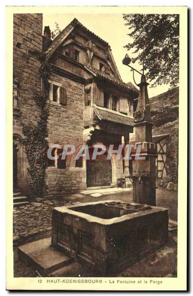 Haut-Koenigsbourg — Die Fontaine und die Schmiede — Sonderausgabe Schloss - Vorderseite