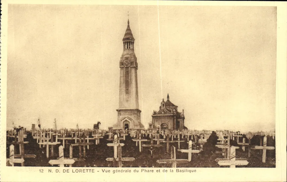 N.D. DE LORETTE - Vista geral do Farol e da Basílica - Frente