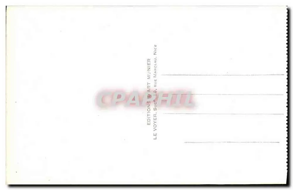 Cannes - Die Hotels — Ansicht vom Croisette — Éditions Munier - Rückseite