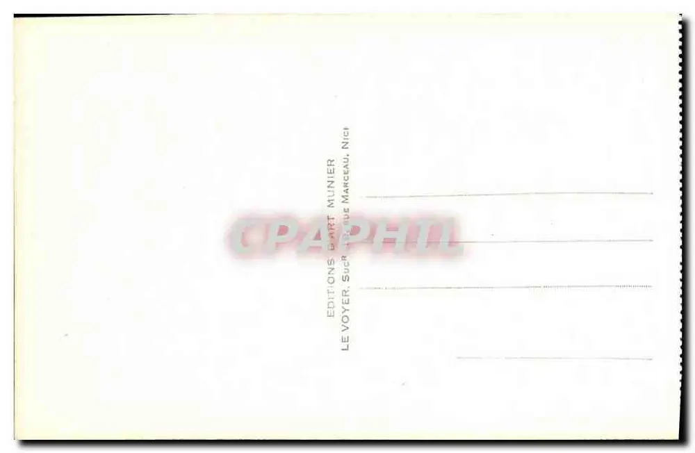Cannes — A Esplanada e os Hotéis — Éditions Bart Munier - Verso