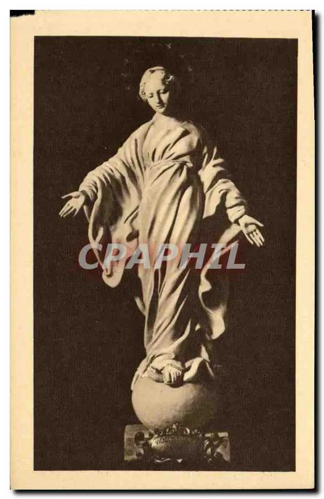 Estatua da Virgem e do Menino Jesus — Santa Teresinha de Lisieux — editor não visível - Frente