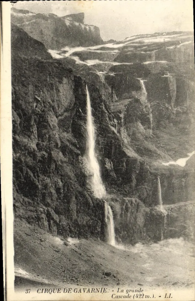 Cirque de Gavarnie — Wielka woda (422m.) — L.I. n°37 - Awers