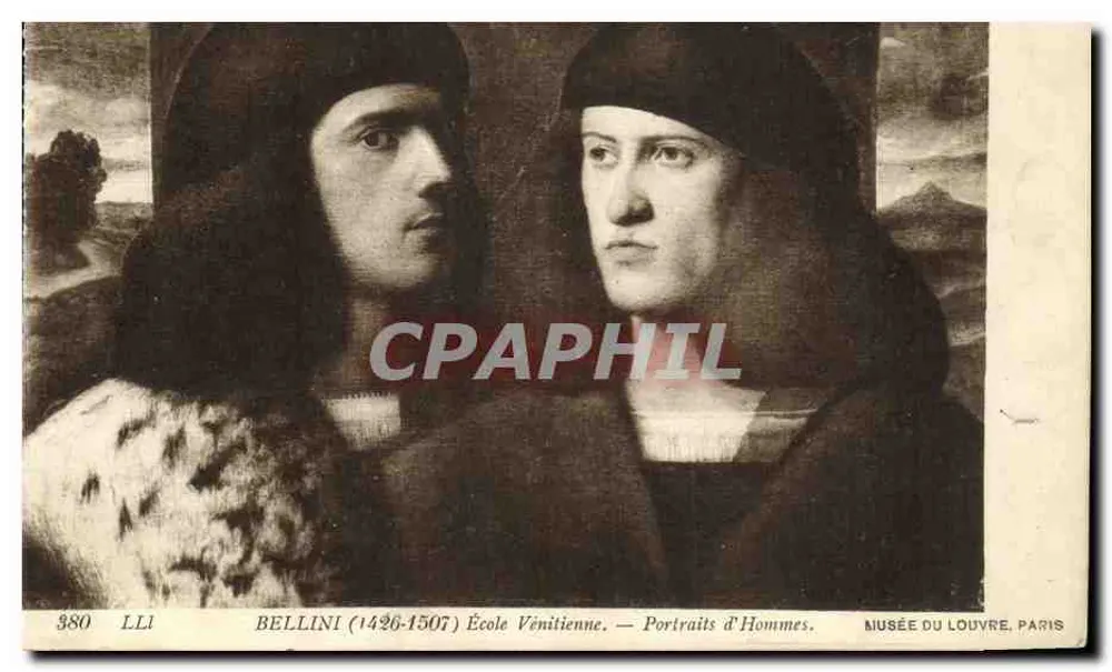 Porträts von Männern — Bellini (1426–1507) Venedig-Schule — Musée du Louvre, Paris - Vorderseite