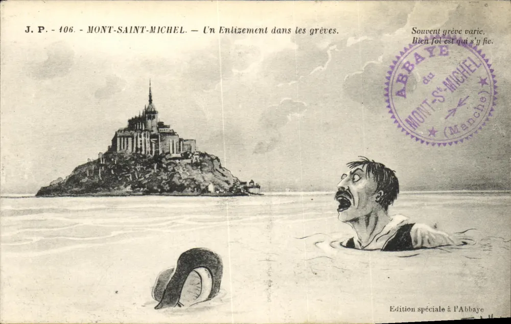 Mont-Saint-Michel — Ein Mann taucht aus den Stränden auf — Sonderausgabe der Abtei - Vorderseite