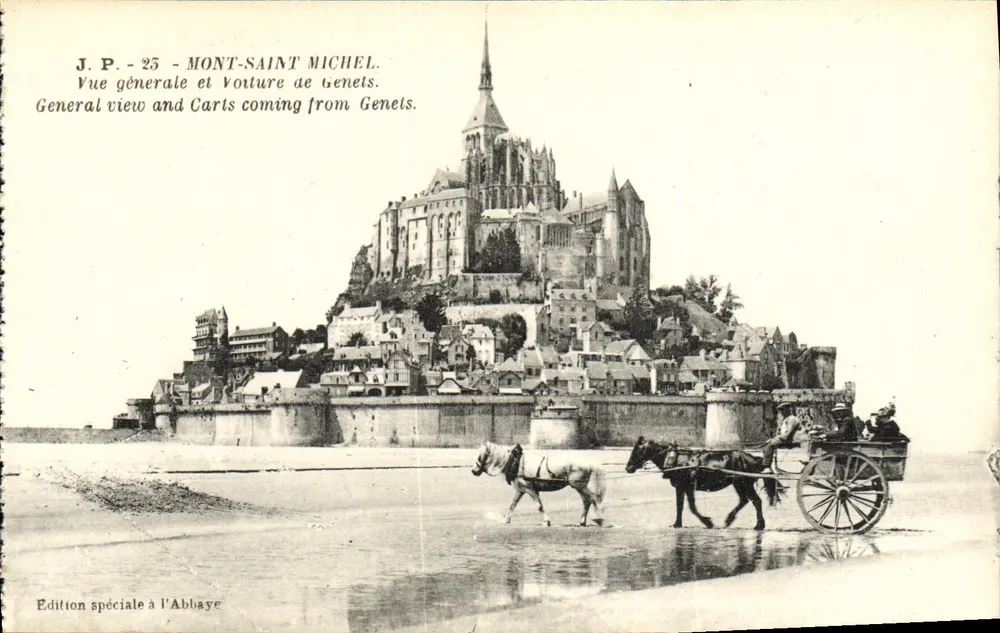 Mont-Saint-Michel — Allgemeiner Blick und Kutschen von Genets — J.P. - 25 - Vorderseite