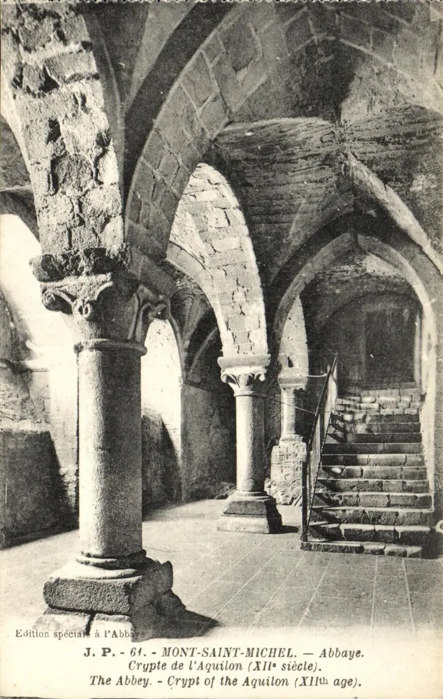 Cripta do Aquilão — Abadia de Mont-Saint-Michel — XIIº século — J.P. - 61 - Frente