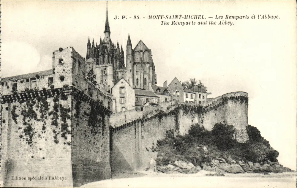 Mont-Saint-Michel — Die Mauern und die Abtei — J.P. - 95 - Sonderausgabe in der Abtei - Vorderseite