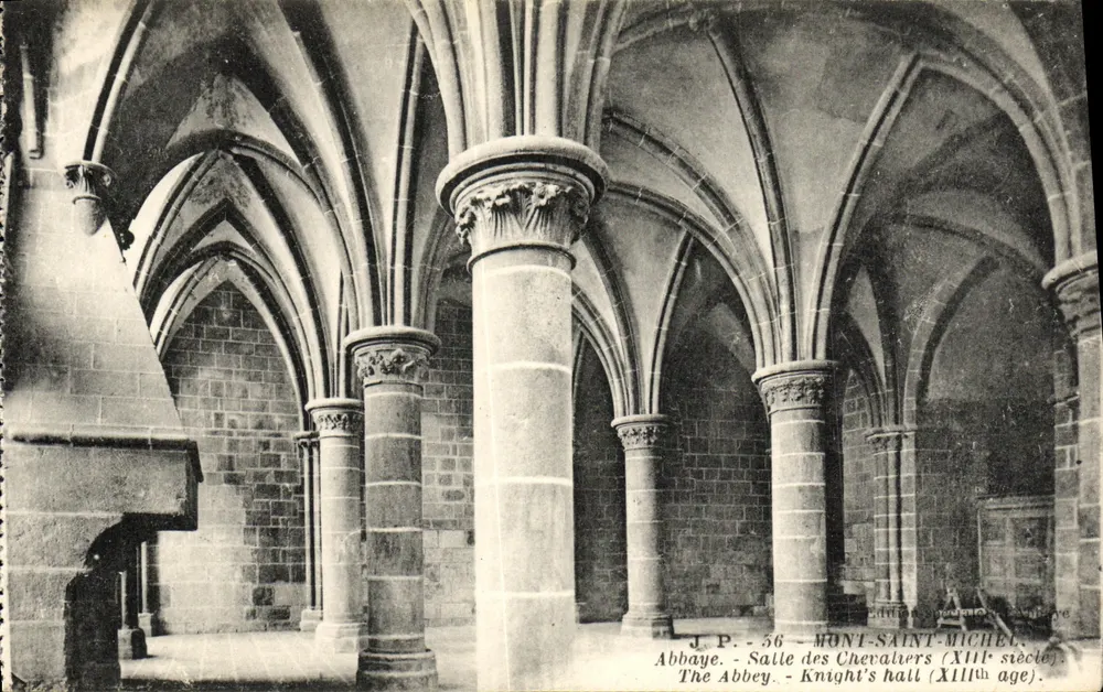 Mont-Saint-Michel — Saal der Ritter (13. Jahrhundert) — J.P. - 56 - Vorderseite