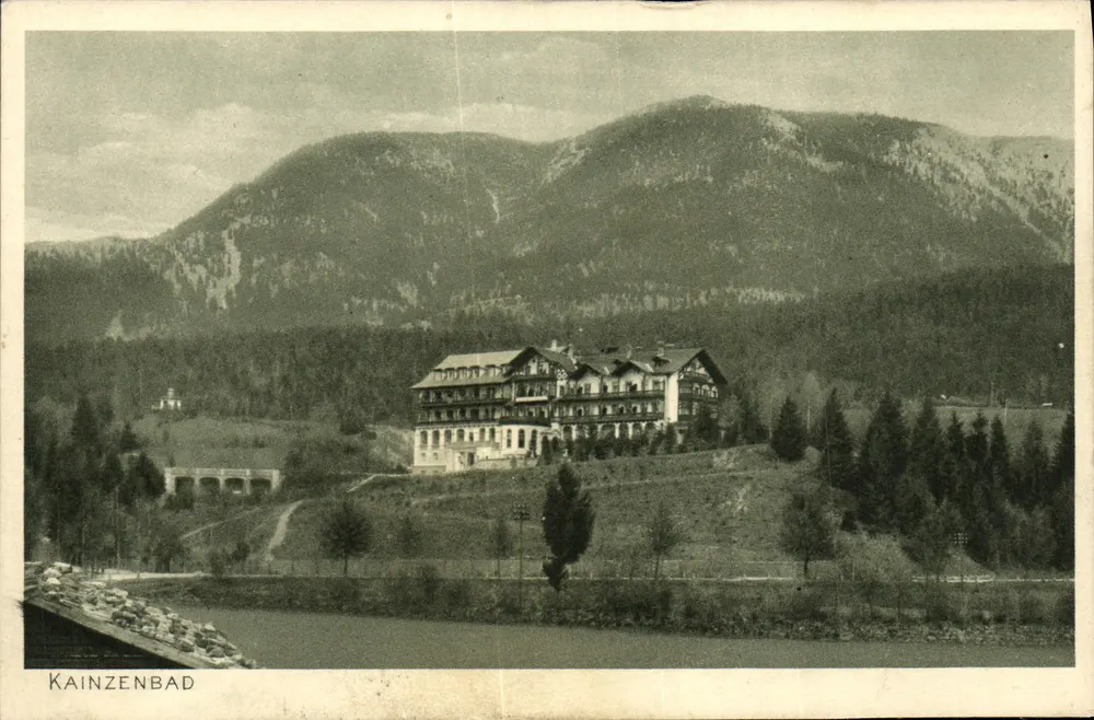 Kainzenbad — visão do edifício termal — editor R. Johannes, n° 1625 - Frente