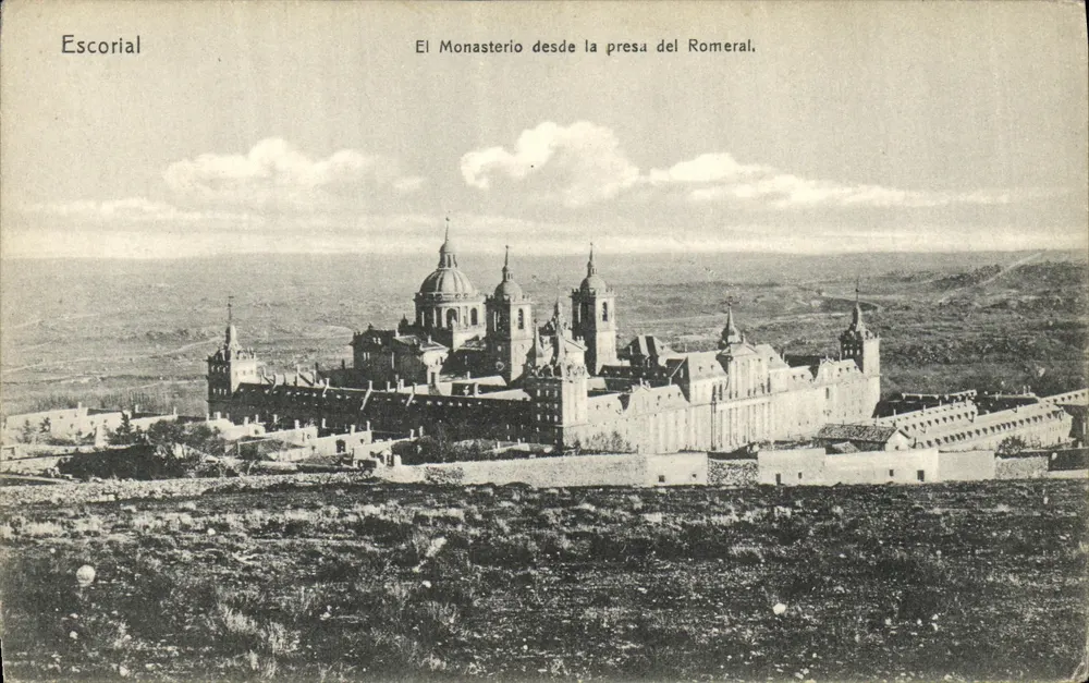 Escorial — Das Kloster gesehen vom Romeral-Staudamm — Verleger unbekannt - Vorderseite