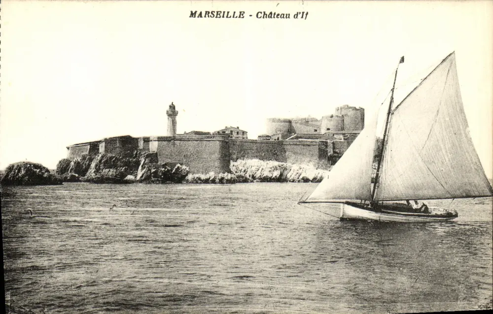 Marselha - Castelo de If — visão com véu — editor não identificado - Frente