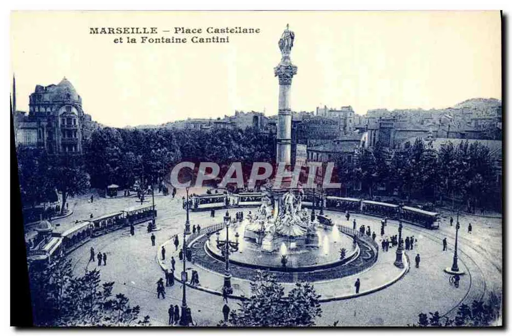 Marseille — Place Castellane und die Fontaine Cantini - Vorderseite