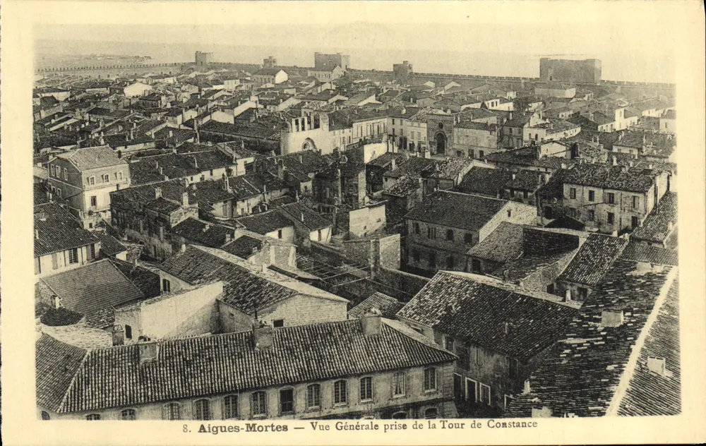 Aigues-Mortes — Allgemeiner Blick vom Turm von Constance — Edition Monuments Historiques de France - Vorderseite