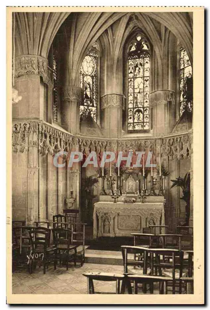 Innenraum der Kapelle Saint-Hubert — Schloss Amboise — Kunstausgabe YVON - Vorderseite